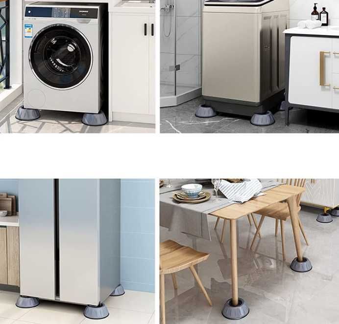 Set 4 picioare cauciucate pentru mobila sau aparate electrocasnice