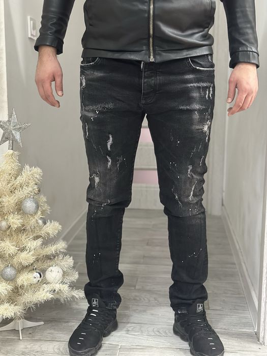 Топ модел Мъжки черни дънки DSQUARED