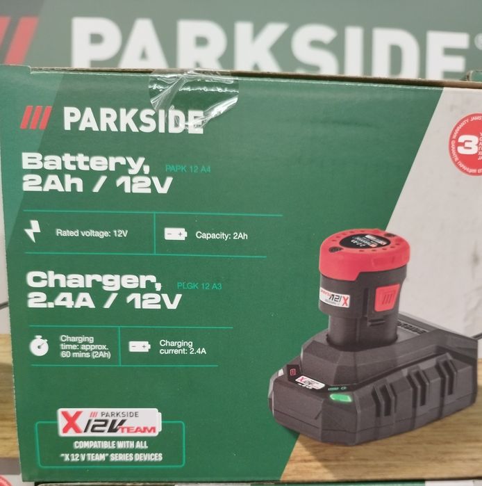 Acumulator + încărcător Parkside X 12 V Team 2,4 Ah nou