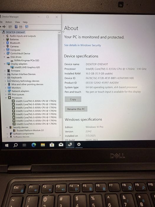 Laptop DELL Latitude 5490, 14" Full HD, i5-8350U, 512GB SSD, 16GB RAM