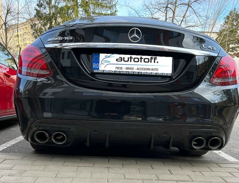 Difuzor bara spate Mercedes W205 S205 C-Class (14-20) model C43 AMG Black