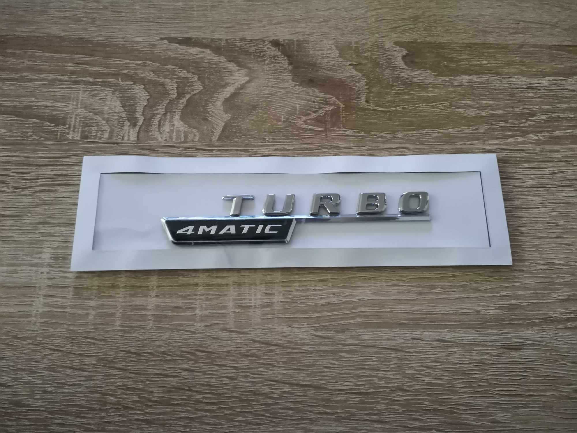 сребрист надпис Mercedes Benz Turbo 4Matic