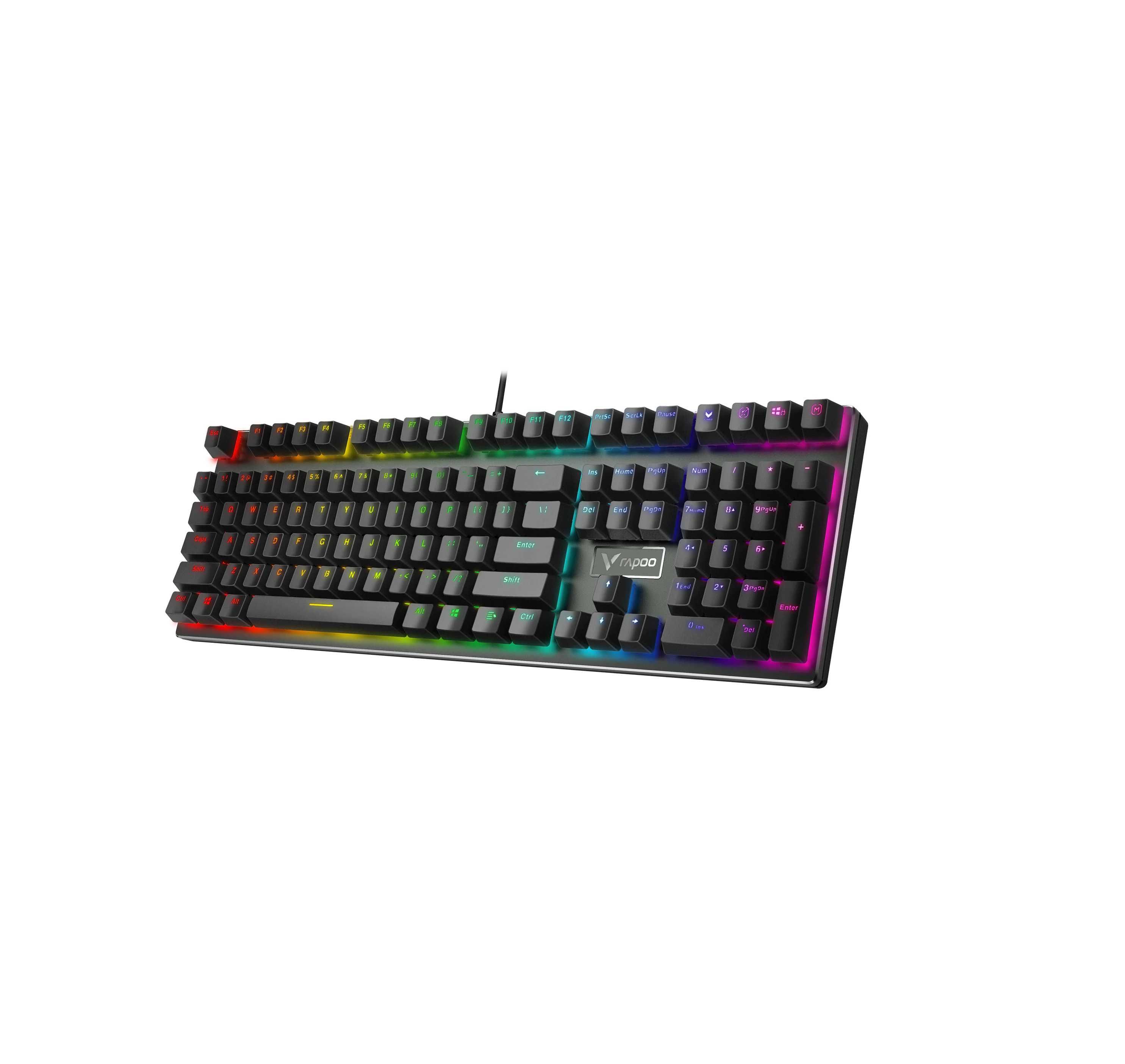 ; Механическая Клавиатура GAMING KEYBOARD RAPOO V700 RGB ALLOY Black