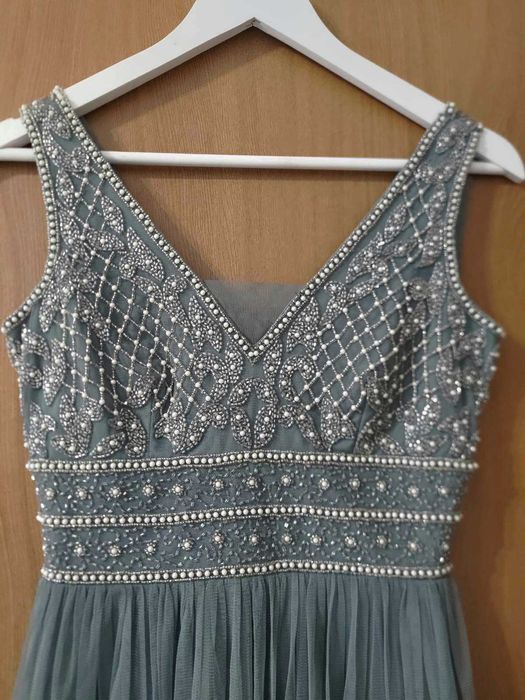 Рокля цвят мента размер XS