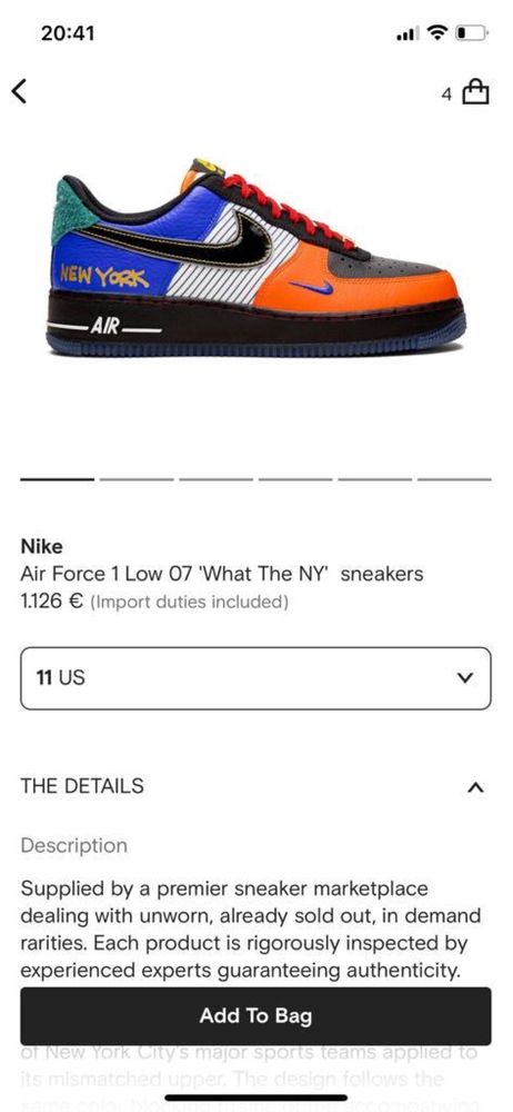 Sneakersi NIKE Air Force Low 07 “What the NY”