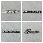 4-Embleme-Bose-Bang&Olufsen-Bowers&Wilkins-Burmester-Audi-Bmw-Mercedes