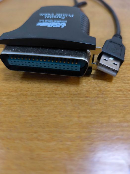 USB адаптер към паралелен кабел за принтер