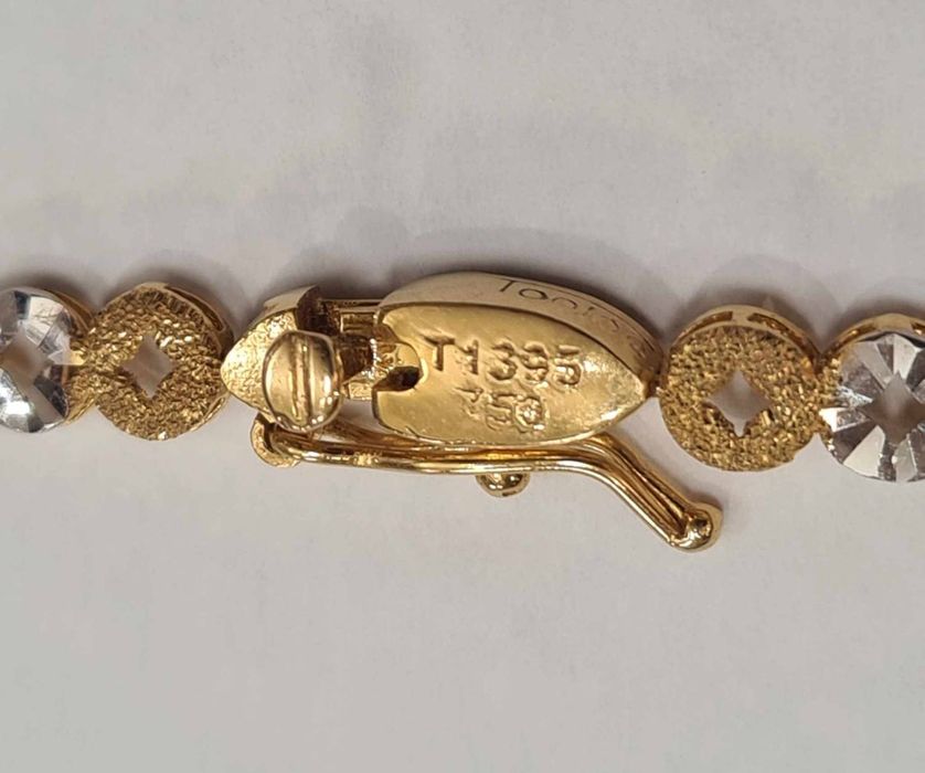 Set colier si cercei din aur galben si alb 18k, SAU34