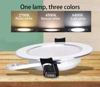 Spoturi LED 3 culori rece/cald/neutru 2700K/4500K/6400K 5W/9W/12W/15W