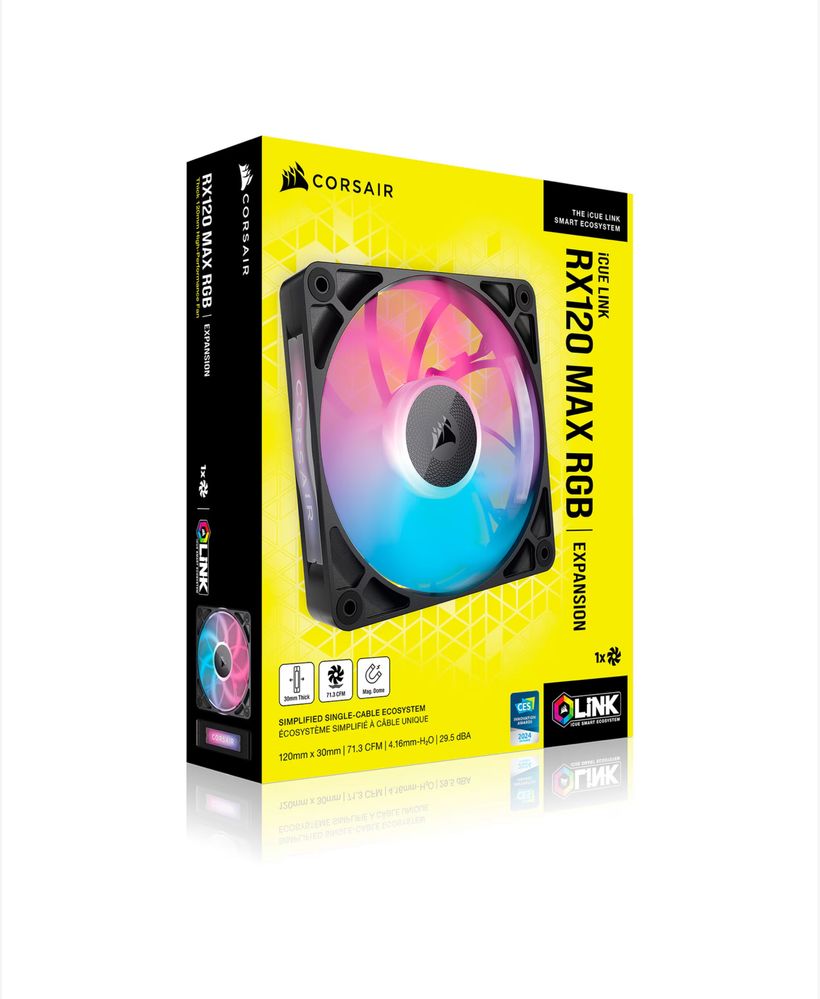 Вентилатор CORSAIR iCUE LINK RX120 MAX RGB (Виж други обяви в профила)