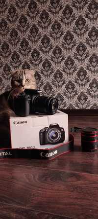 Canon 700d kit 18-55 + флешка 16Gb + ремень + 3 макро кольца