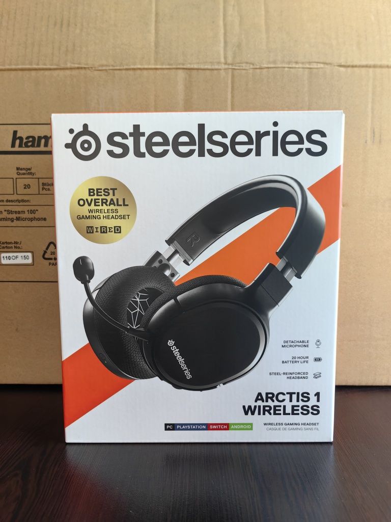 Гейминг слушаки SteelSeries Arctis 1 Wireless НОВИ!!