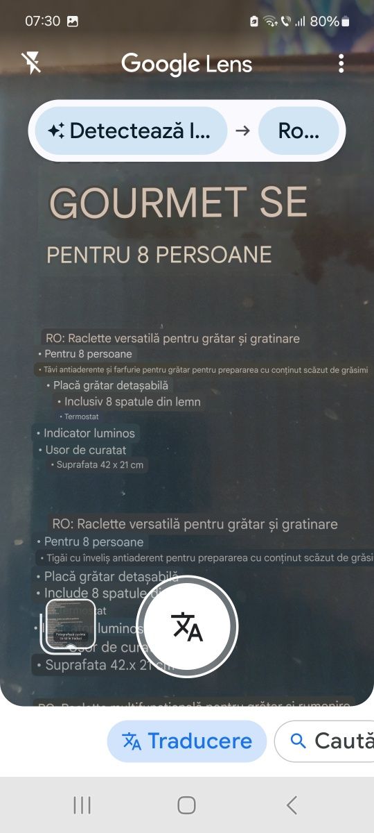 Aparat pentru gătit Gourmet-rachete set 8 persoane