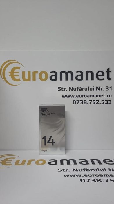 Telefon mobil OPPO Reno14 F, Dual SIM, 8GB RAM, 256GB, 5G, Opal -N-