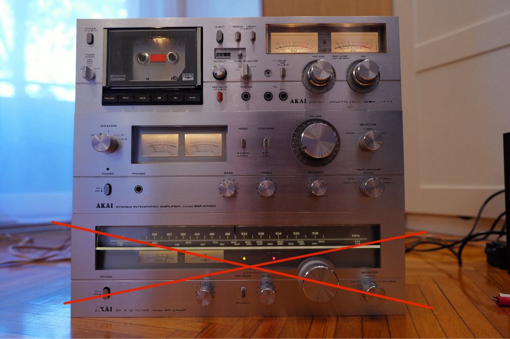 Akai amplificator AM 2450 perfect si deck casetofon GXC 715D