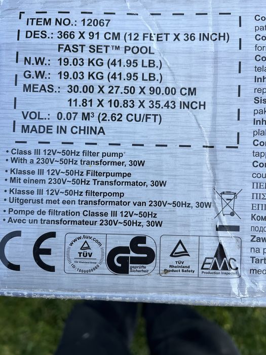 Piscina Bestway 366x91 cm cu pompa si prelata Intex