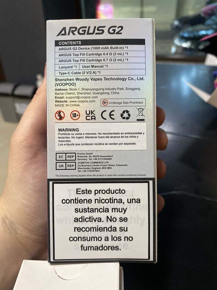 Voopoo Argus G2 Astral Silver+capsula