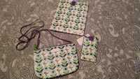 НОВ комплект мини чанта, калъф за iPad и iPhone Nicky James London