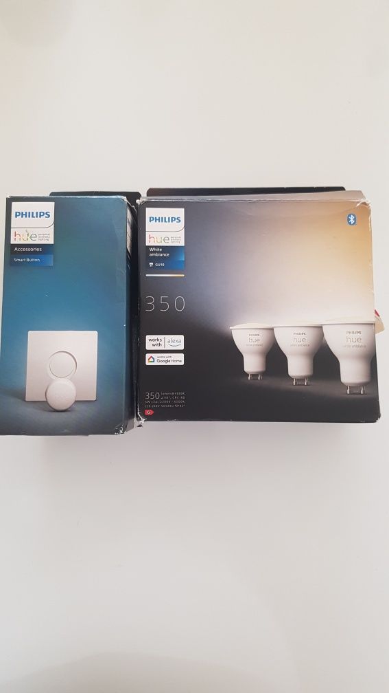 Philips HUE LED Лунички 3x4.3W GU10 White Ambiance + Смарт Бутон HUE