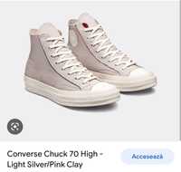 Converse Chuck 70 High - Light Silver/Pink Clay