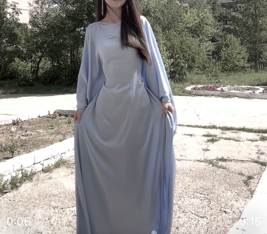 Платье Абайя в голубом цвете