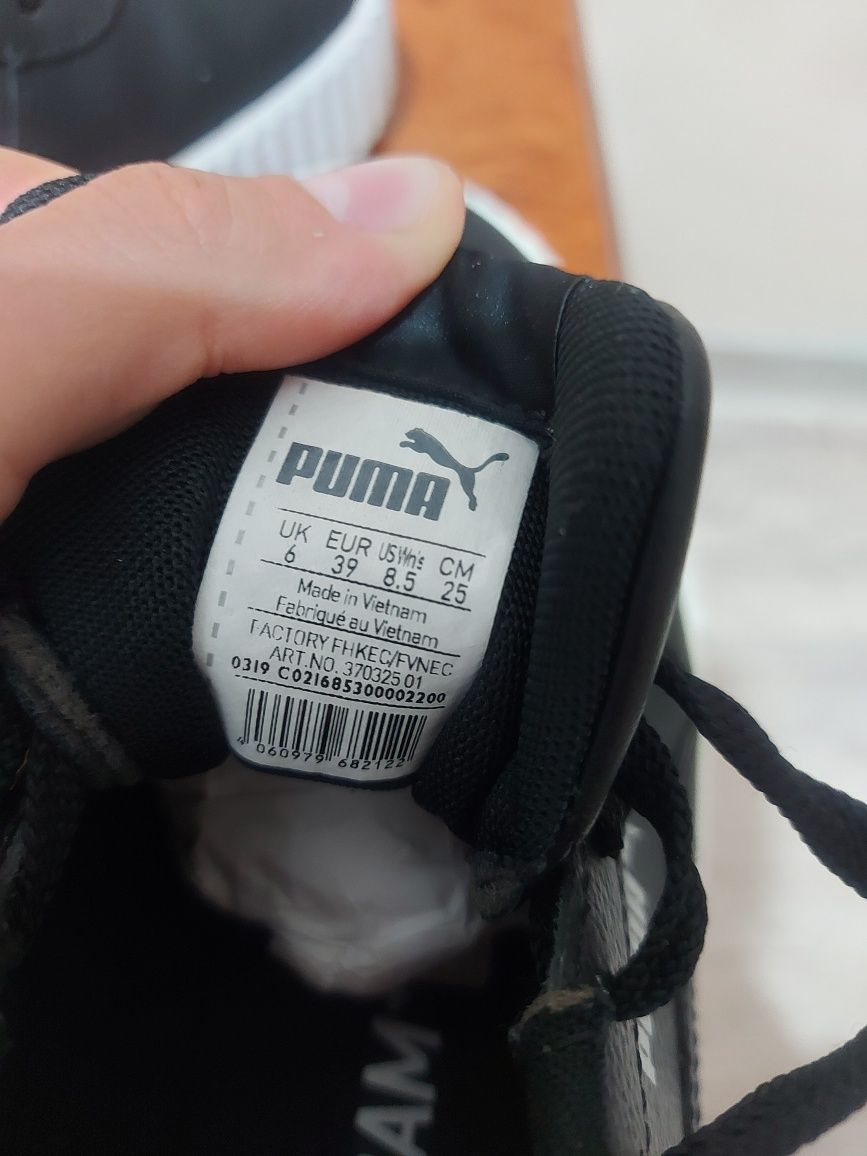 Adidasi Puma Carina L, negri, mărimea 39, din piele naturală