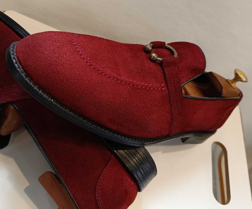 Pantofi loafer suede premium Lavoratione Artigianale piele naturala