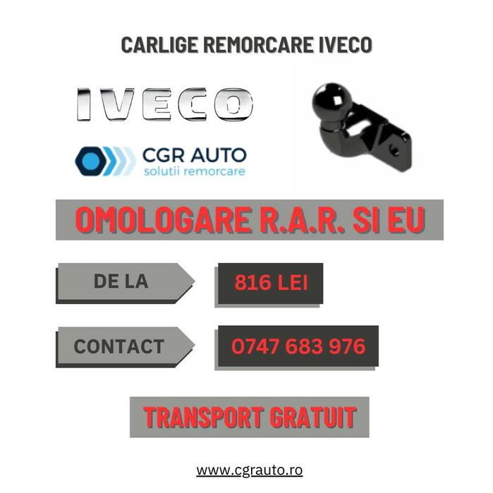 Carlige remorcare Iveco Livrare in Toata Tara