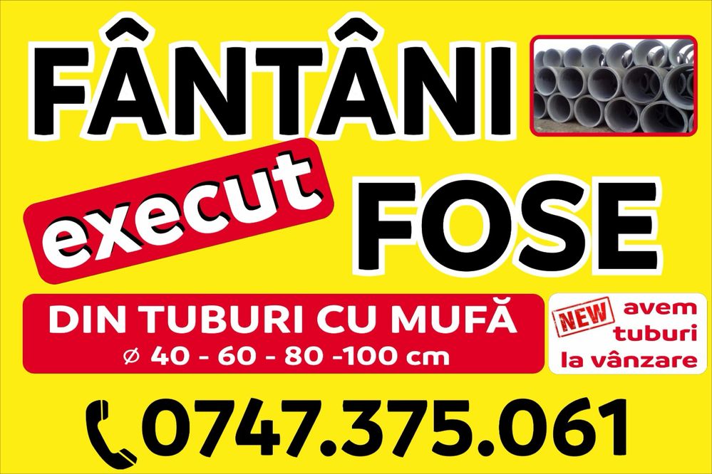 Executam fantani,fose mecanizat