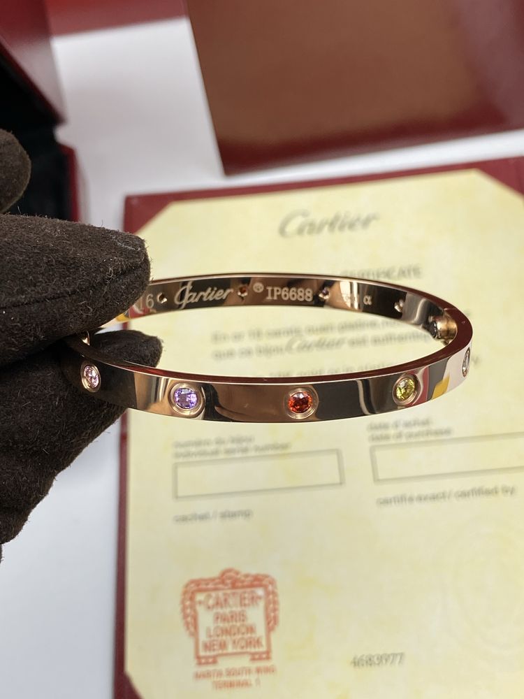 Brățară Cartier Love - unisex - 10 Diamonds 16 Rose Gold 750 Full Box