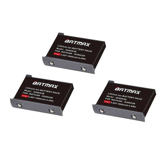 Set 3 acumulatori 1800mAh + incarcator dual camere actiune Insta360 X3