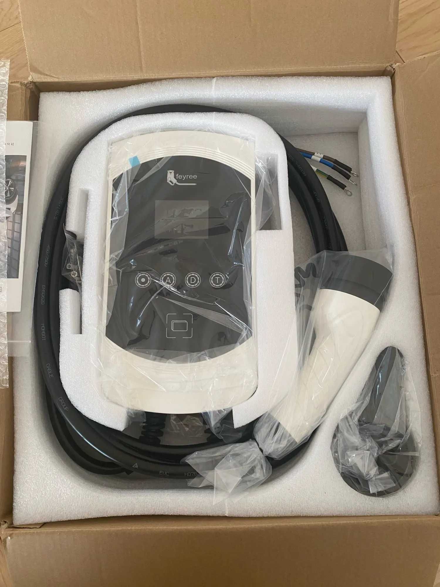 Зарядна Станция за Електромобил с WiFi, 11 kW, Тип 2, за Стенен Монтаж