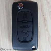 Кутийка ключ за Peugeot/Пежо 307,207,407,208,308-сгъваем 3 бутона