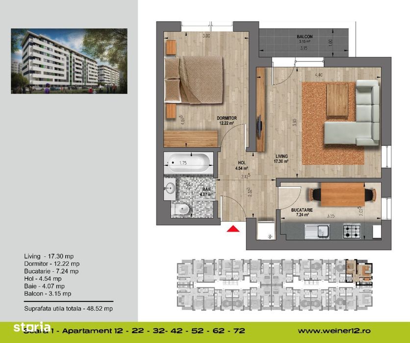 Apartamente 2 camere Direct Dezvoltator Militari Weiner Residence