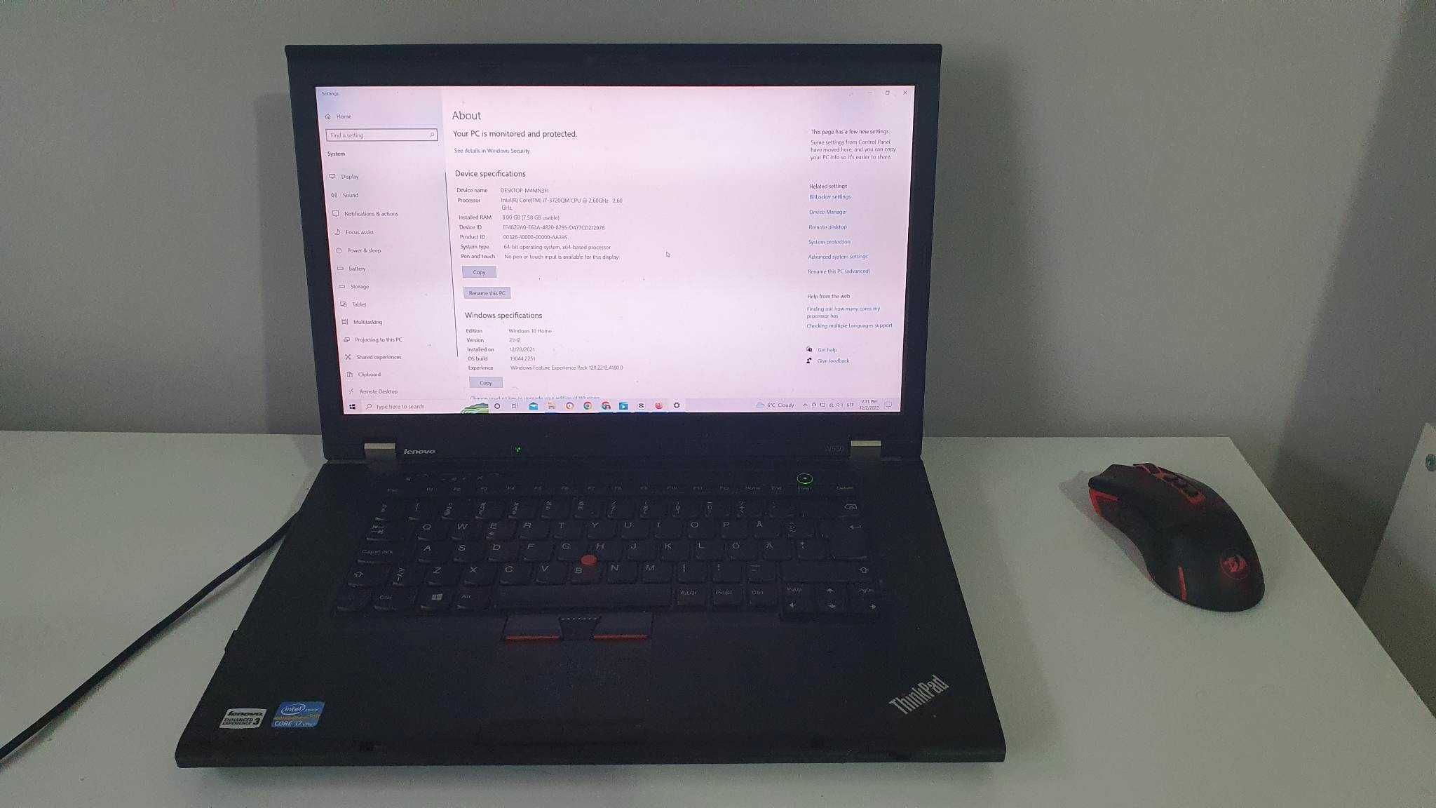 Лаптоп Lenovo ThinkPad W530 i7