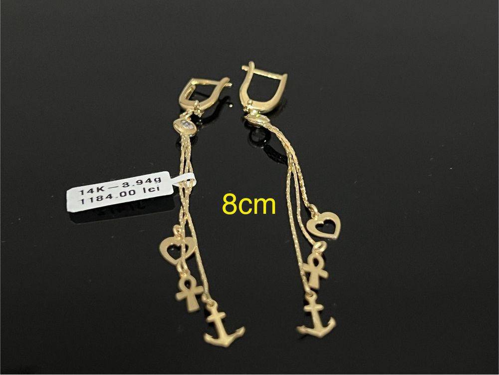 Bijuteria Royal CB : Cercei dama aur 14k 3,94gr