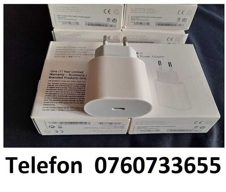 adaptor fast charge 20w incarcator iPhone X 11 12 13 14 15 Pro Max