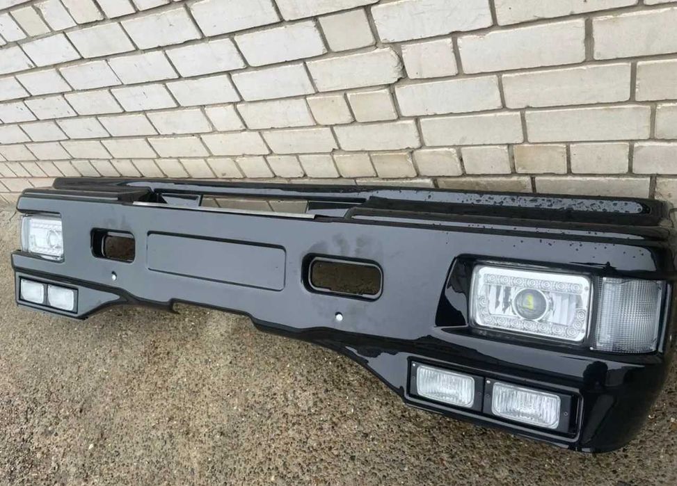 Бампер КАМАЗ Евро с диодными фарами, Новый, Передний бампер КамАЗ