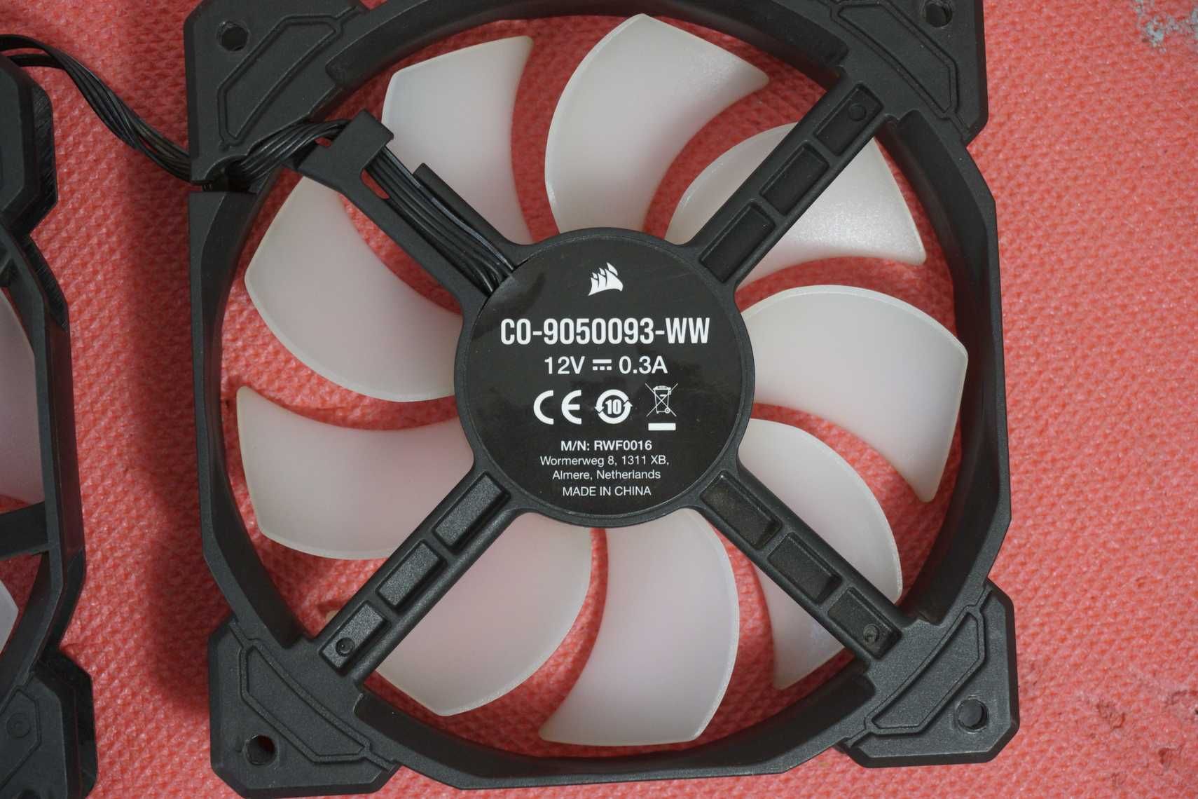 2х 120mm RGB Corsair fans вентилатор