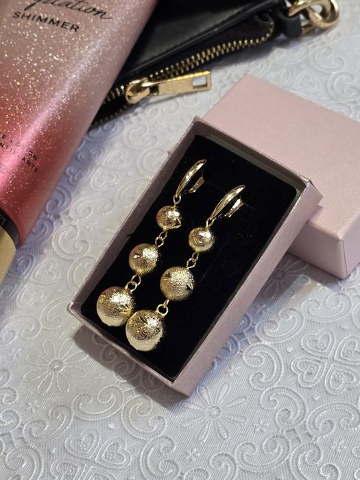 Cercei placati cu aur 14 karate