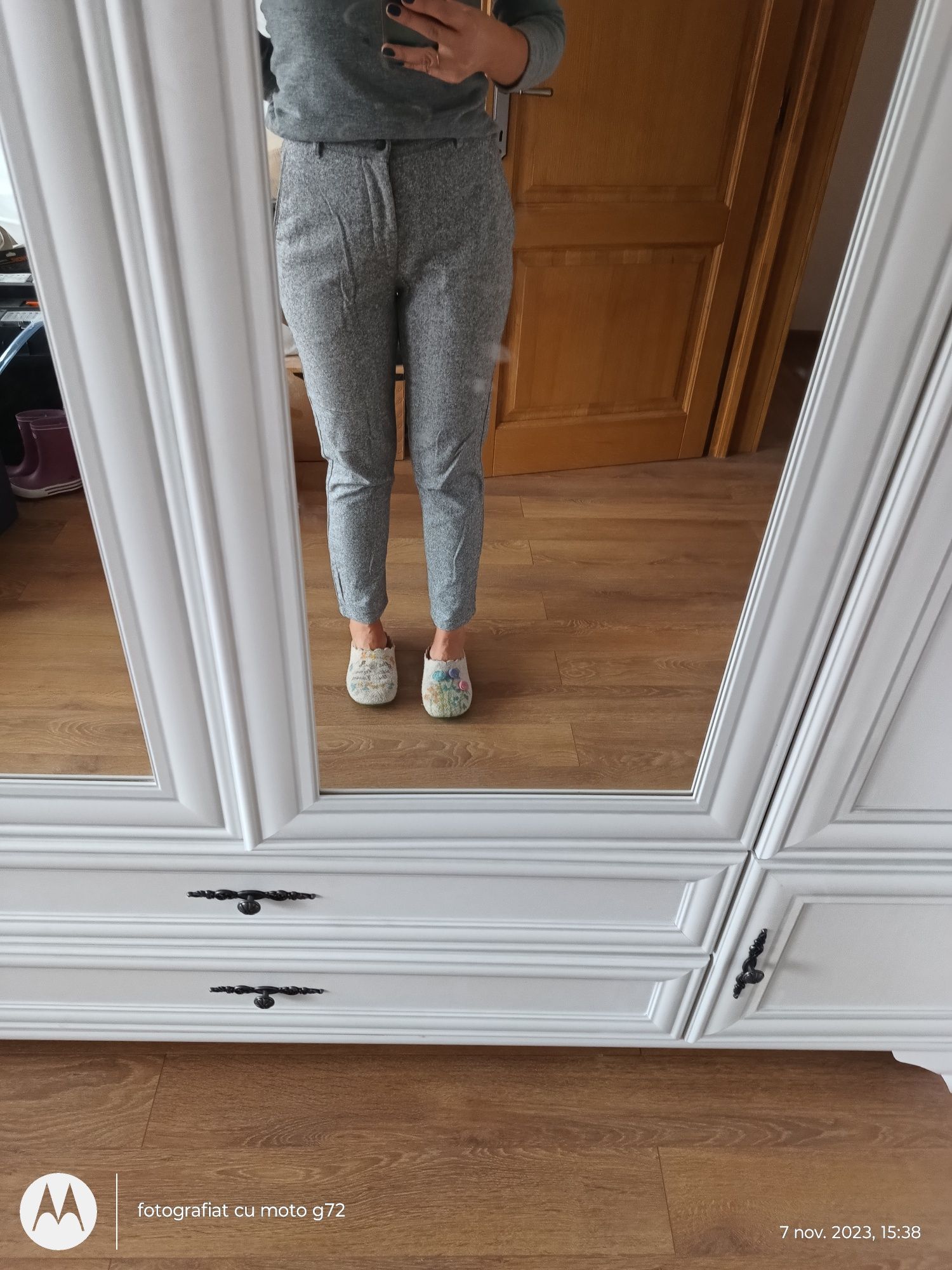 Pantaloni Zara lână S-M