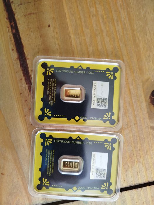 Златно кюлче 1 гр Nascar limited edition Pamp