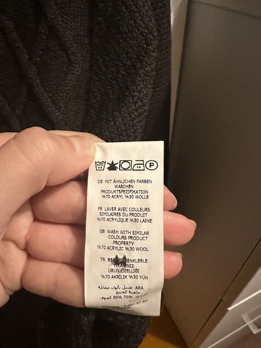 Cardigan bărbătesc gri închis Tudors,mărimea S, 30% lână
