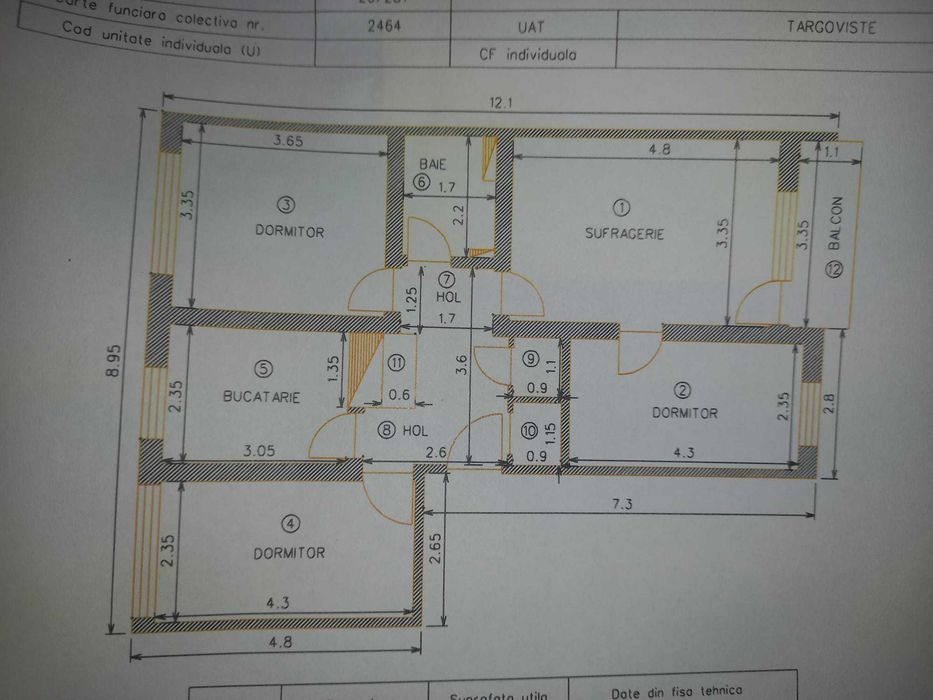 Vând apartament 4 camere Aleea Trandafirilor, Târgoviște