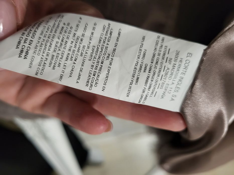 Haina scurta de blană de iepure