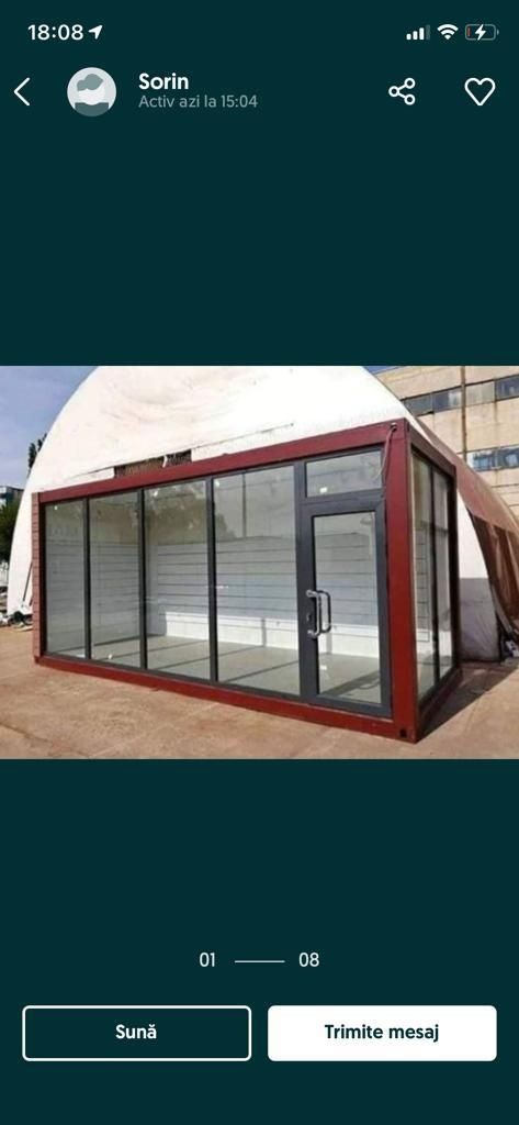 Container birou containere vitrina santier paza