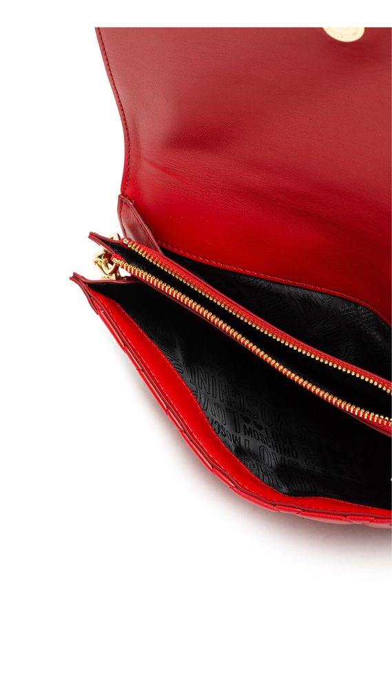Аленочервена чанта/клъч, Love Moschino