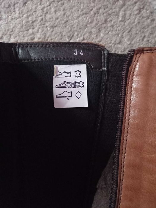 Cizme de piele, marimea 34