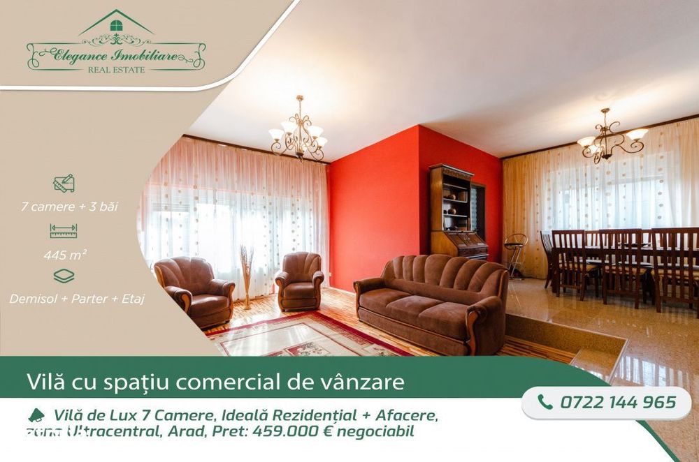 Vila de Lux 7 camere, Ideala rezidential + afacere, zona Ultracentral,