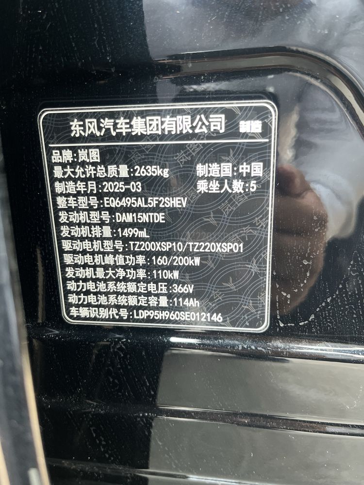 Voyah free 318 model Yili 2025